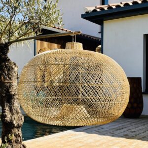 Suspension en rotin naturel - Surya