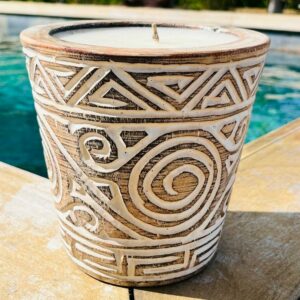 Bougie Sculpté en noix de coco - Timor 1