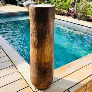 Bougie en Tronc de Cocotier - Polos Naturel