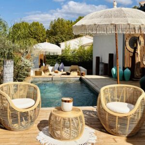 Salon de jardin en Rotin - Kepompong