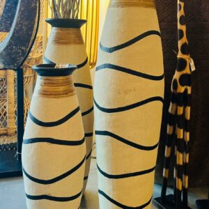 JARRE BLANCHE EN FIBRE DE CIMENT ET SABLE - KEEMASAN