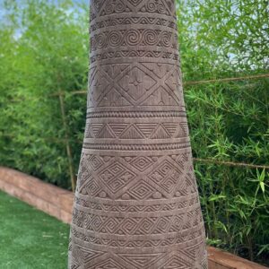 Pot de cocotier sculpté motif timor - Timor 3