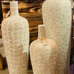 Jarre blanche en fibre de ciment - Cantik