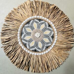 DECORATION MURALE EN COQUILLAGES ET PERLES - CUCIAN