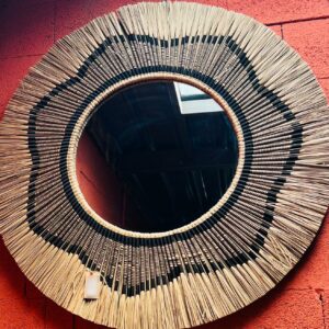 MIROIR CARRE EN COTON ET PAILLE – FLORENCE