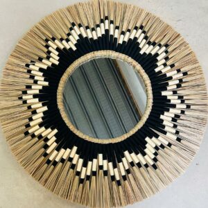 MIROIR EN PAILLE ET COTON - SALJU