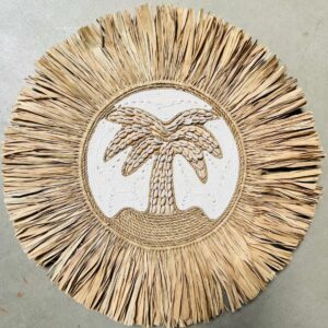 DECORATION MURALE EN PAILLE ET COQUILLAGES - PANTAI