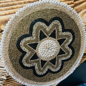 DECORATION MURALE EN COQUILLAGES ET PERLES - COKELAT