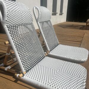 Dossier de plage pliant en rotin synthétique - Palmia