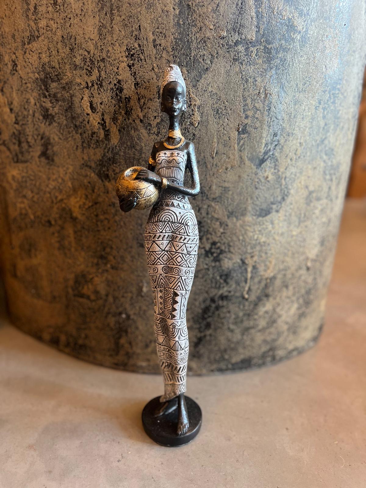 Statue femme africaine - ARGENTA