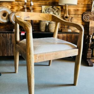 Chaise Bois de Manguier & Velours - INDE