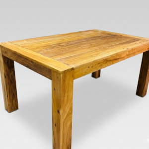 Table en bois de neem massif - pieds en bois 200x100 - SIRENE 1