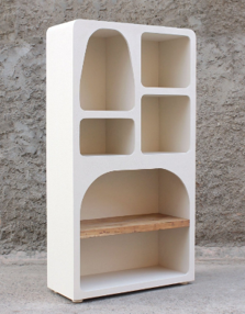 Etagère bibliothèque en MDF et bois de neem - BAXTER