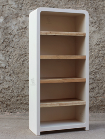 Etagère bibliothèque en MDF et bois de neem - JANINE
