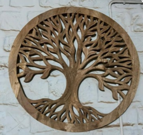 Arbre de Vie mural en bois de manguier – Décoration murale ø 50 cm - MORINGA S